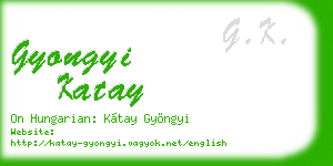 gyongyi katay business card