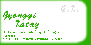 gyongyi katay business card